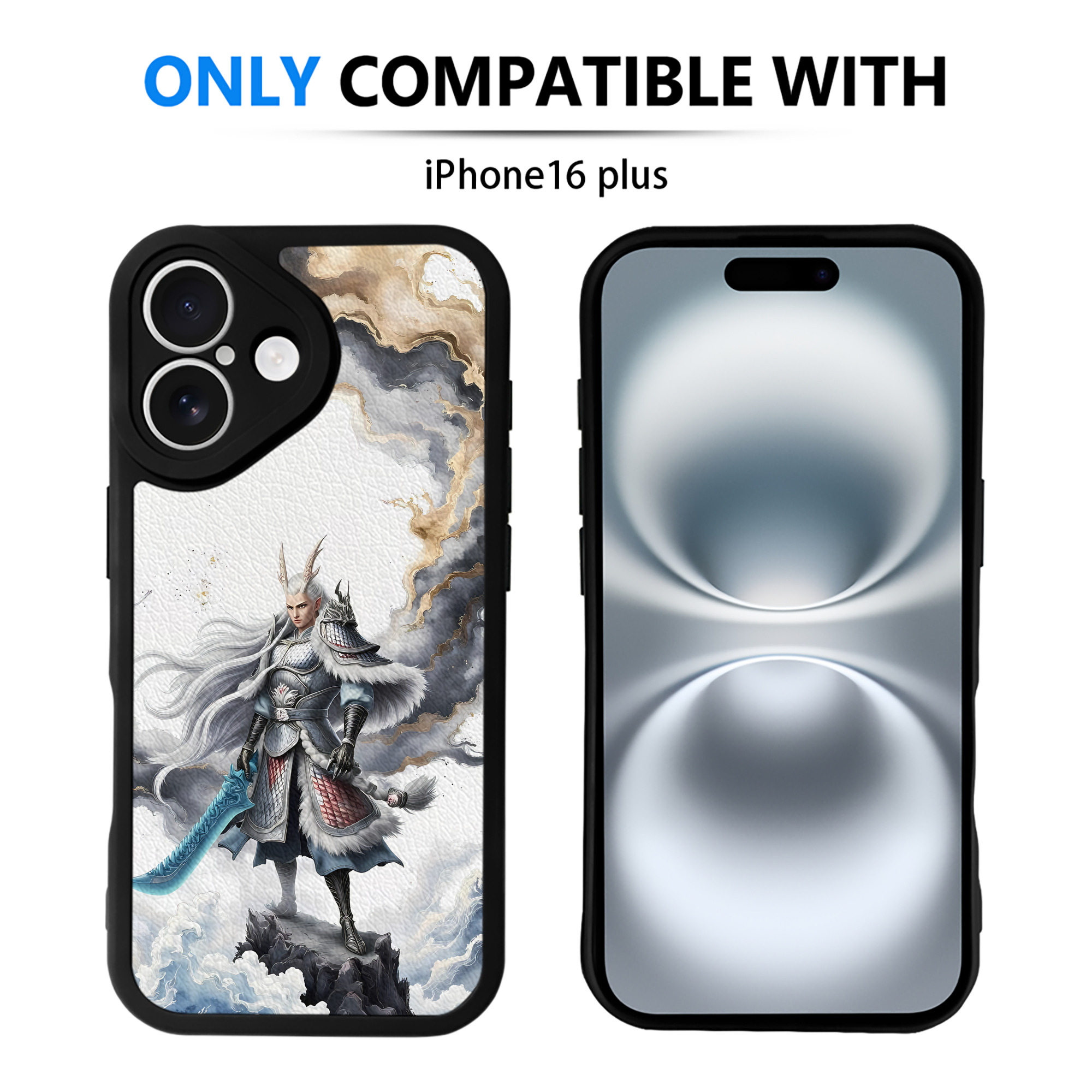（画像用） Ne Zha 2 ナタ 魔童の大暴れ 【iPhone 16シリーズ対応】シリコンスマホケース（レザー調） 材質：シリコン
